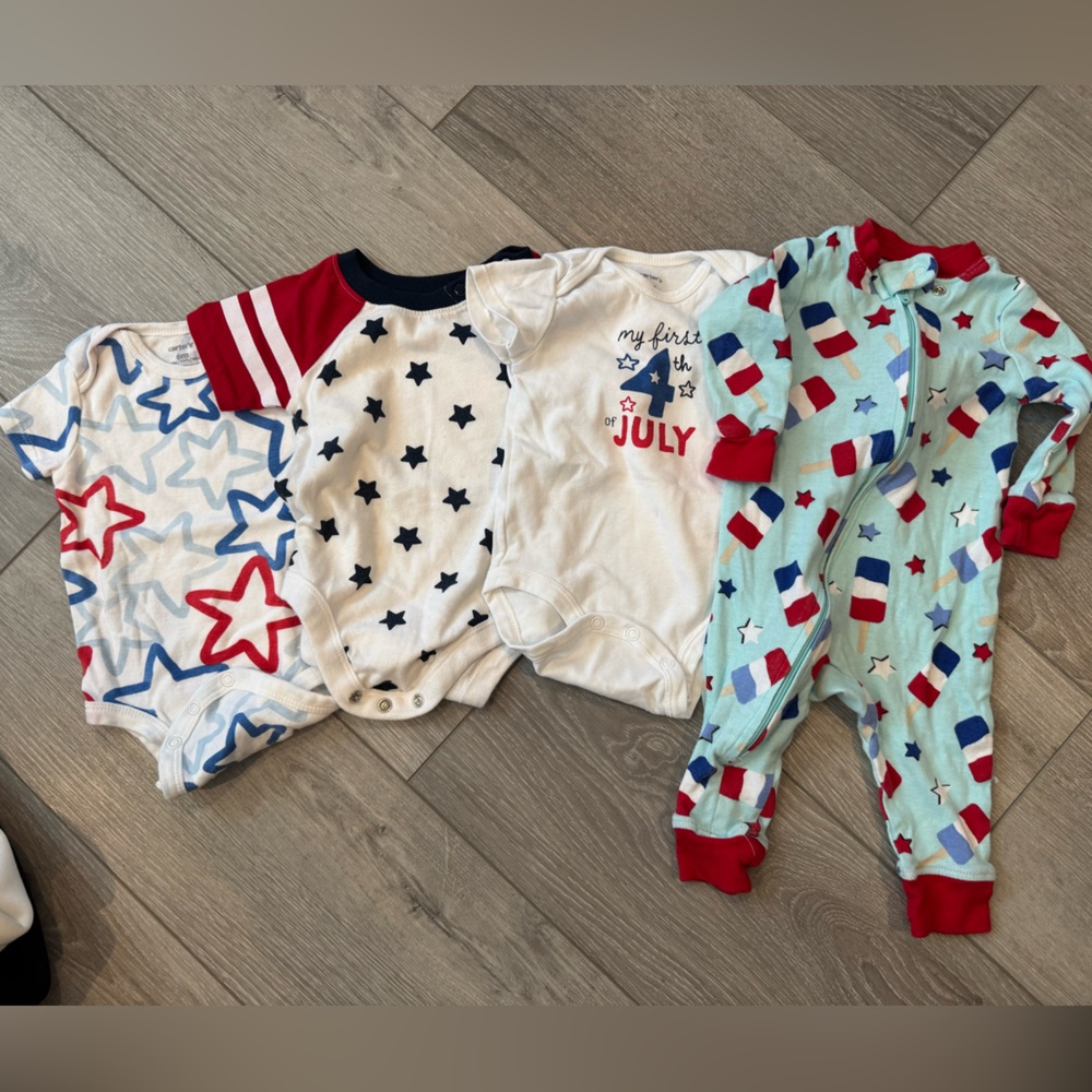 6m 4th of July Onesie Bundle